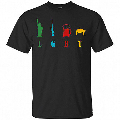 Liberty Gun Beer Trump Fun LGBT Definition Keep America Great 2020 T-Shirt - President Election Trump 2020 Fence Tee Shirt