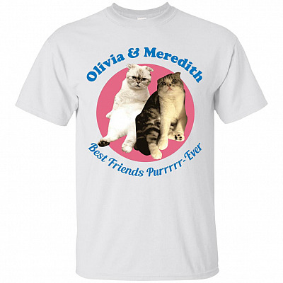 Original Olivia And Meredith Best Friends Pur Ever Swift Friends Cats T-Shirt