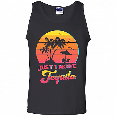 Just 1 More Tequila Cotton Tank Top Tee - Ladies Racerback Tank