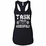 Task Failed Successfully Cotton Tank Top Tee - Ladies Racerback Tank