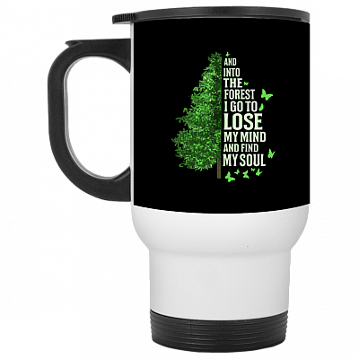 14 oz. White Travel Mug
