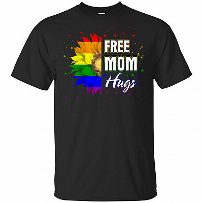 Free Mom Hugs Pride LGBT T-Shirt - Pride Month Gift Tee Shirt
