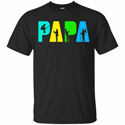 Papa T-Shirt - Papa Fishing Shirt