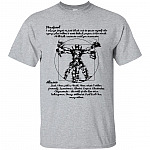 De@dpool Vitruvian Drawing T-Shirt - Vitruvian Man Shirt
