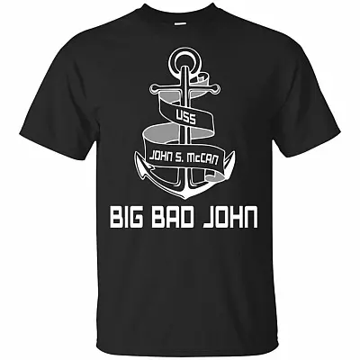 Classic Anchor Navy Military Ship USS John S. McCain DDG-56 Veteran T-Shirt The Big Bad John Tee T-Shirt