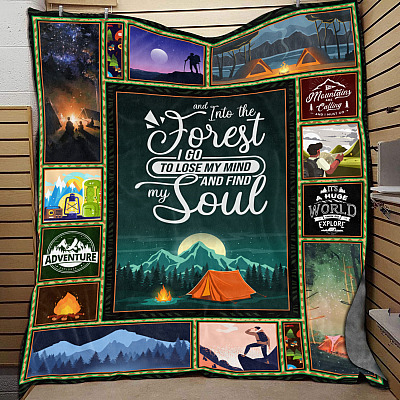 Alternative view of Into The Forest I Go To Lose My Mind Find My Soul Fleece Blanket - Premium Sherpa Blanket - Woven Blanket