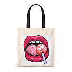 I'm A Sucker For You Lolipop Vintage Canvas Tote Bag - Shoulder Bag - Reusable Grocery Shopping Bag