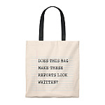 Does This Bag Make My Reports Look Written Vintage Canvas Tote Bag - Shoulder Bag