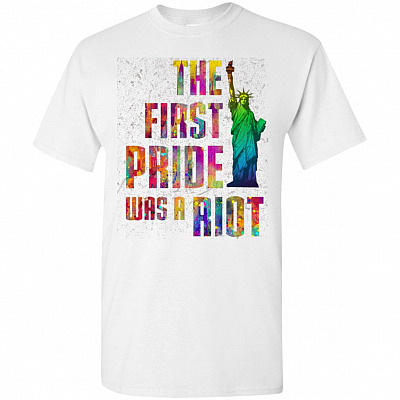 Rainbow LGBT Pride T-Shirt | The First Pride Was A Riot Stonewall 1969 Tee