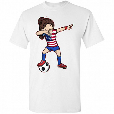 USWNT Dabbing Soccer Girl US Women's Soccer Jersey T-Shirt