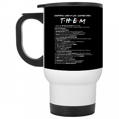 14 oz. White Travel Mug