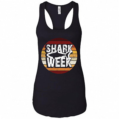 Funny Shark Cool Sayings Memes Ladies Racerback Tank Top - I Wait All Year For This Week Shark Tank Top