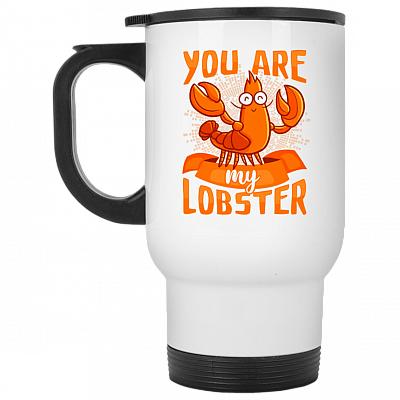 14 oz. White Travel Mug
