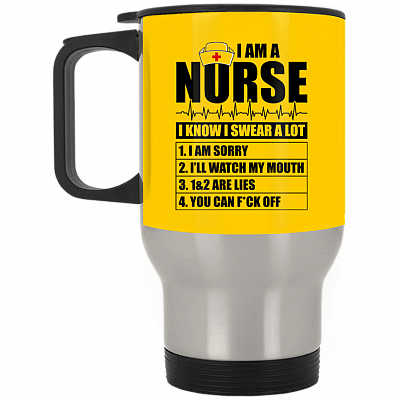 14 oz. Silver Travel Mug