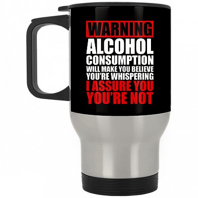 14 oz. Silver Travel Mug