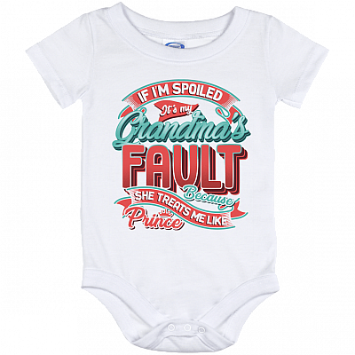 If I'm Spoiled It's My Grandma's Fault She Treats Me Like Prince Funny Baby Onesie - Infant Bodysuit
