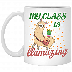 Class Is Llamazing Ceramic Coffee Mug - Travel Mug - Beer Stein - Stainless Water Bottle - Color Changing Mug