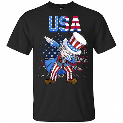 Fourth Of July Dabbing Uncle Sam T-Shirt | Funny 4th Of July American Patriotic Tee