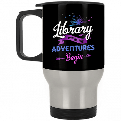 14 oz. Silver Travel Mug