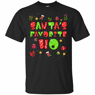 Santa Favorite's Ho Christmas T-Shirt- Christmas Gifts