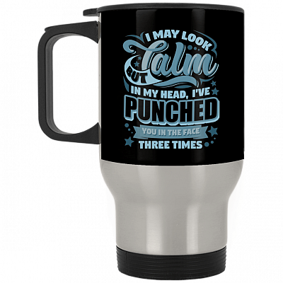 14 oz. Silver Travel Mug