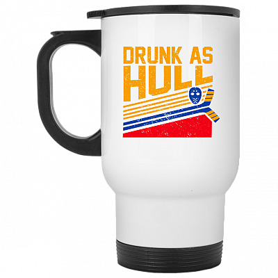 14 oz. White Travel Mug