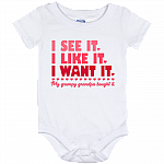 I See It I Like It I Want It My Grumpy Grandpa Bought It Baby Onesie - Infant Bodysuit