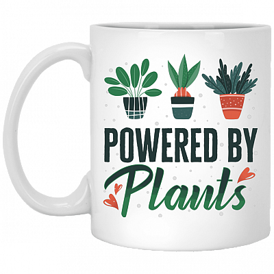 Powered By Plants Ceramic Coffee Mug - Travel Mug - Beer Stein - Stainless Water Bottle - Color Changing Mug