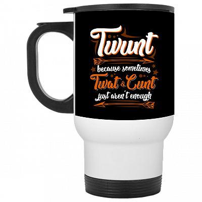 14 oz. White Travel Mug