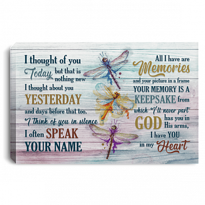 I Thought Of You Today But That Is Nothing New Gallery Wrapped Framed Canvas Prints - Unframed Poster