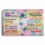 I Thought Of You Today That Is Nothing New Butterfly Gallery Wrapped Framed Canvas Prints - Unframed Poster