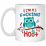 I'm a Fuc-king Hoot Ceramic Coffee Mug - Beer Stein -Water Bottle - Color Changing Mug