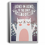 Hand In Hand Is The Only Way To Land Framed Canvas Prints - Unframed Poster