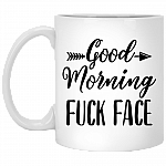 Good Morning Fck Face Ceramic Coffee Mug - Beer Stein -Water Bottle