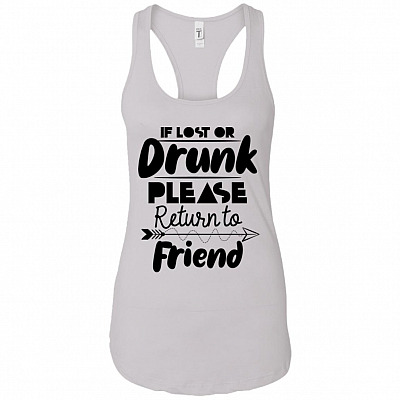 If-Lost Or Drunk Please Return to Friend - I'm The Friend Warning Friend Will Be Drunk Funny Couple #3 Tank Top - Racerback