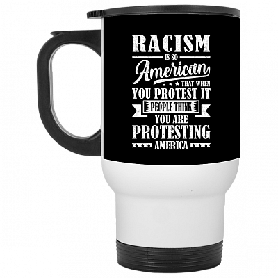 14 oz. White Travel Mug