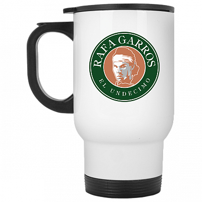 14 oz. White Travel Mug