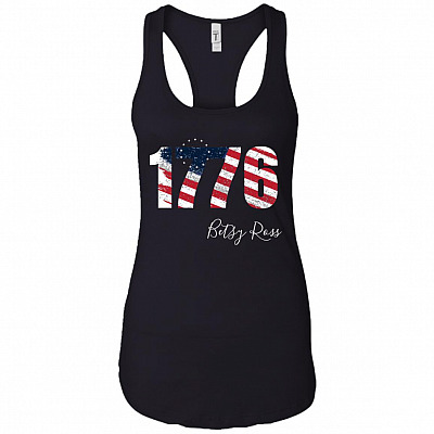 Betsy Old Glory American Ross USA Flag Ladies Racerback Tank Top 13 Colonies T-Shirt Stars 1776 Flag Tank Top