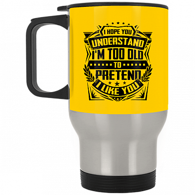 14 oz. Silver Travel Mug