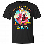 Rock Out With Your Flock Out This Christmas In July T-Shirt
