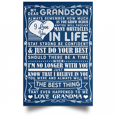 Alternative view of To My Grandson Always Remember How Much I Love You As You Grow Older You May Face Many Obstacles in Life Framed Canvas - Poster - Grandma Grandson Canvas