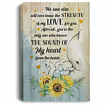 No One Else Will Ever Know The Strength of My Love Elephant Framed Canvas-Unframed Poster
