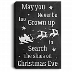 May You Never Grown Up The Skies On Christmas Eve Gallery Wrapped Framed Canvas Prints - Unframed Poster