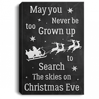 May You Never Grown Up The Skies On Christmas Eve Gallery Wrapped Framed Canvas Prints - Unframed Poster