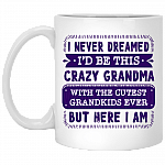 I Never Dreamed I'd Grow Up to Be a Crazy Grandma Ceramic Coffee Mug - Beer Stein -Water Bottle
