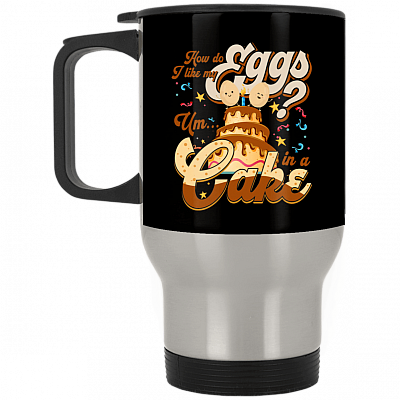 14 oz. Silver Travel Mug