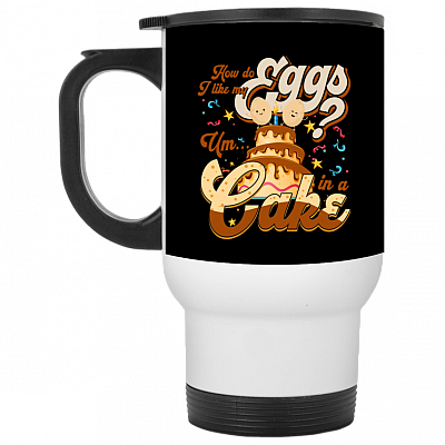 14 oz. White Travel Mug