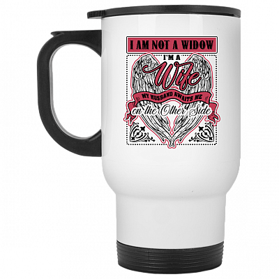 14 oz. White Travel Mug
