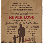 To My Son I Want You To Believe Deep in Your Heart Fleece Blanket - Premium Sherpa Blanket - Woven Blanket