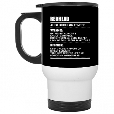 14 oz. White Travel Mug